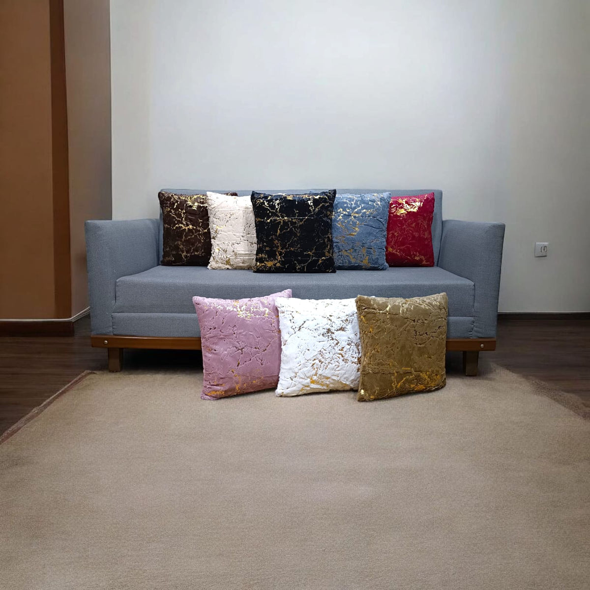 Farr Golden Marble Cushions Covers