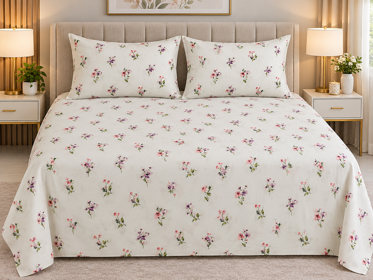 Garden Grace Double Bedsheet ( Minor Stain hai Matti K)