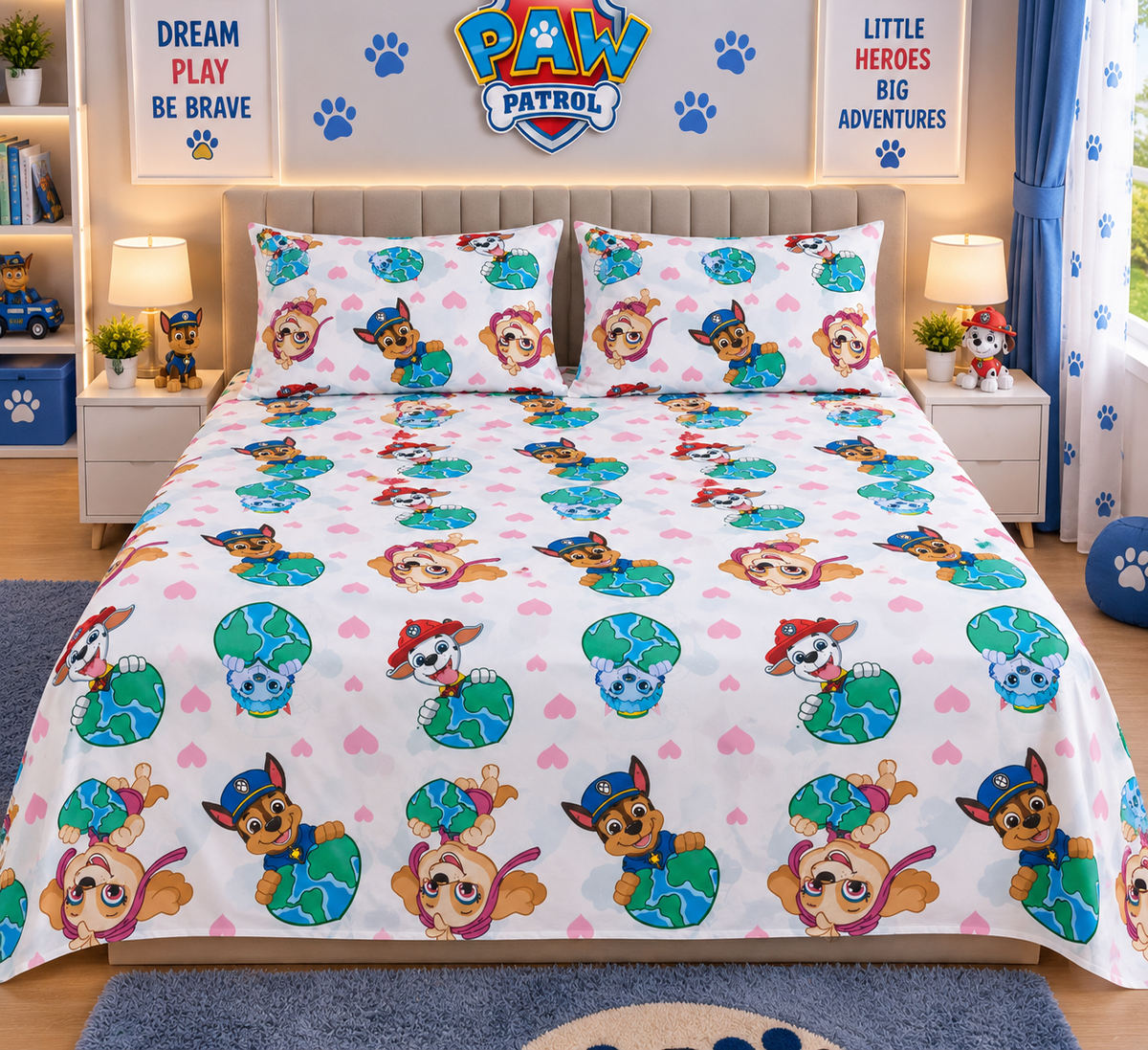 π Paw Patrol Earth Explorer Cotton Bedsheets