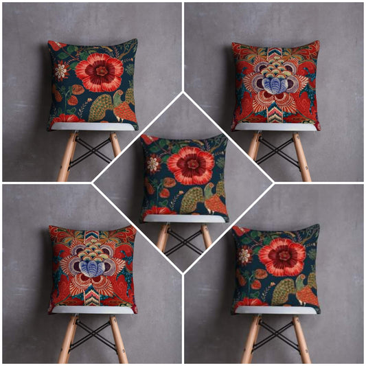 Pack of 5 khaddi Digital Printed Cushions Covers Size 16×16