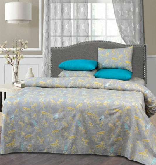 "Grey Savannah" Parcale T200 Cotton Bedsheets