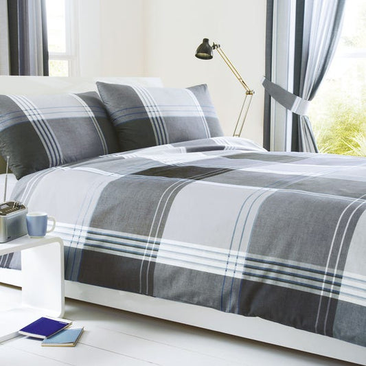 Black Grey GEOMETRIC COTTON BEDSHEETS