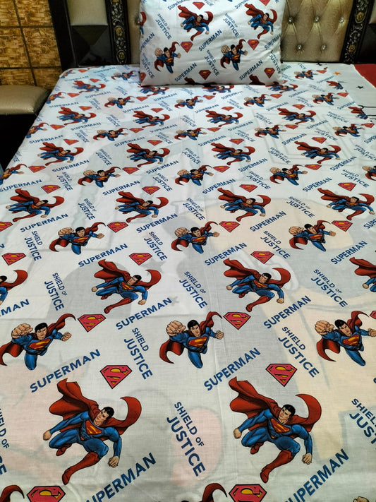 Superman Over All Cotton Bedsheets