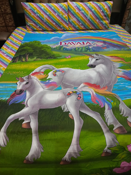 Bayala Unicorn Rainbow Double Bedsheet