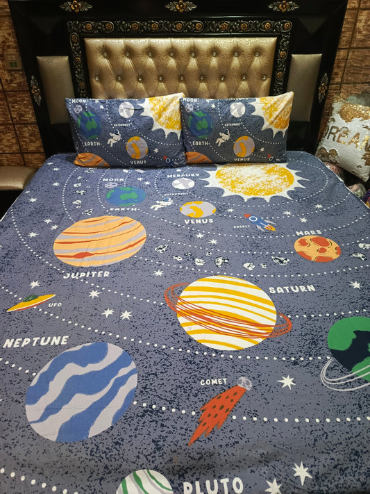 New solar System Double Bedsheet
