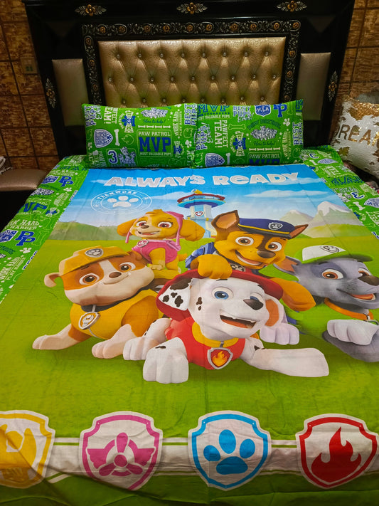 Paw Patrol Always Ready Double Bedsheet