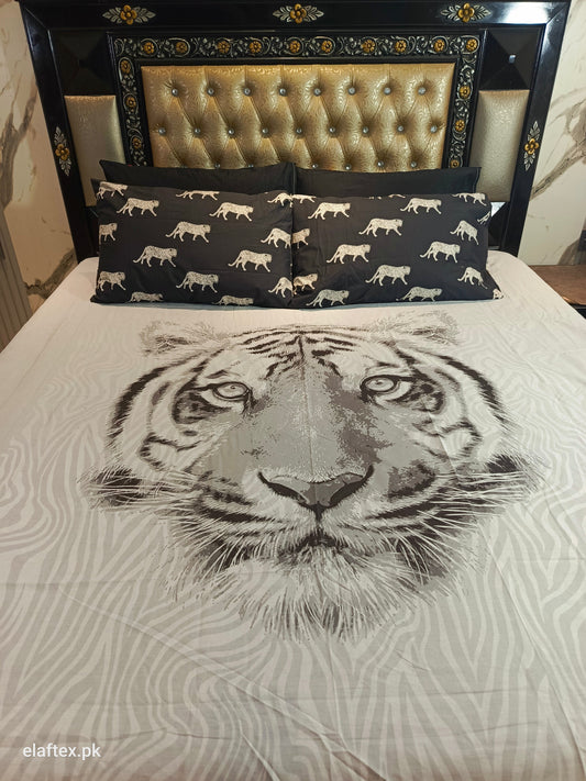 Tiger Face Double Bedsheet