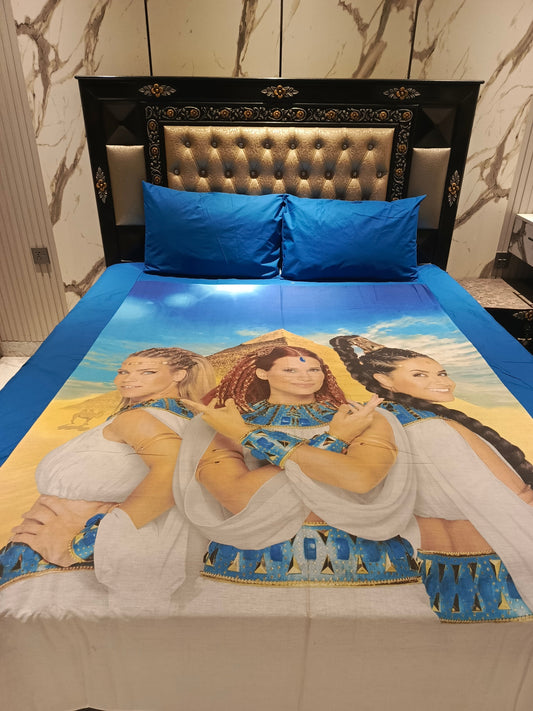 Egyptian Girls Beauty Double Bedsheet