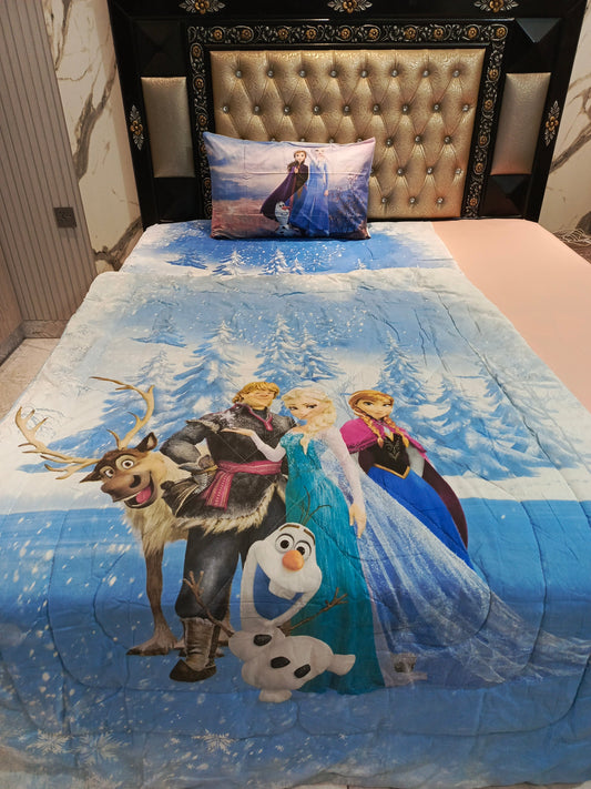 Anna Elsa Full Theme 3Pc Summer Comforter Set