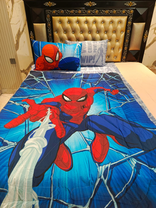 SpiderMan New Serves 4Pc Summer Comforter Set