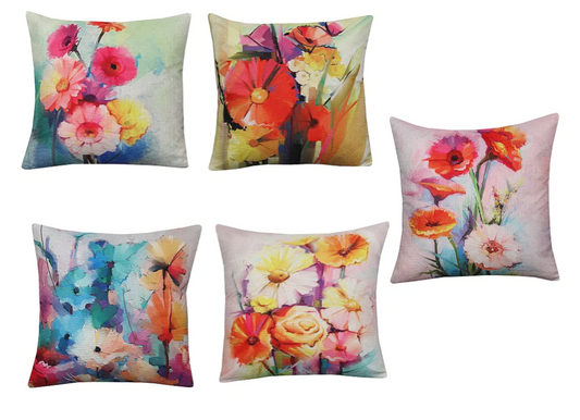 Pack Of 5 Khaddi Digital Printed Cushions Covers Size 16×16
