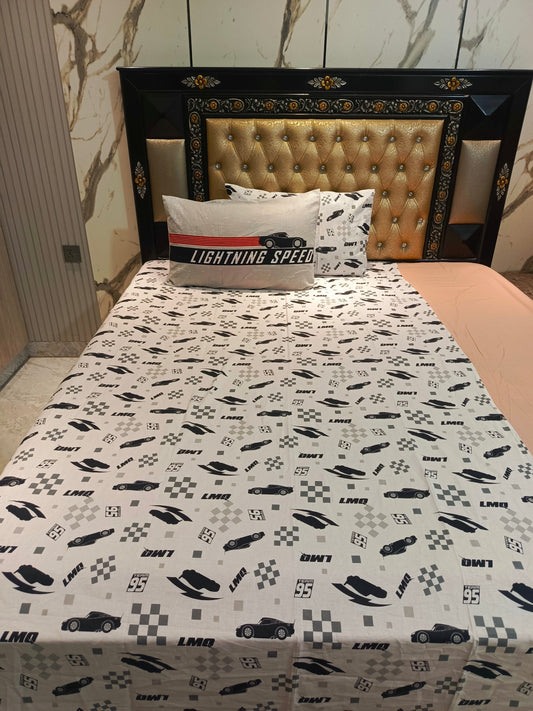 LMQ Drift Route 95 Cotton Single Bedsheets