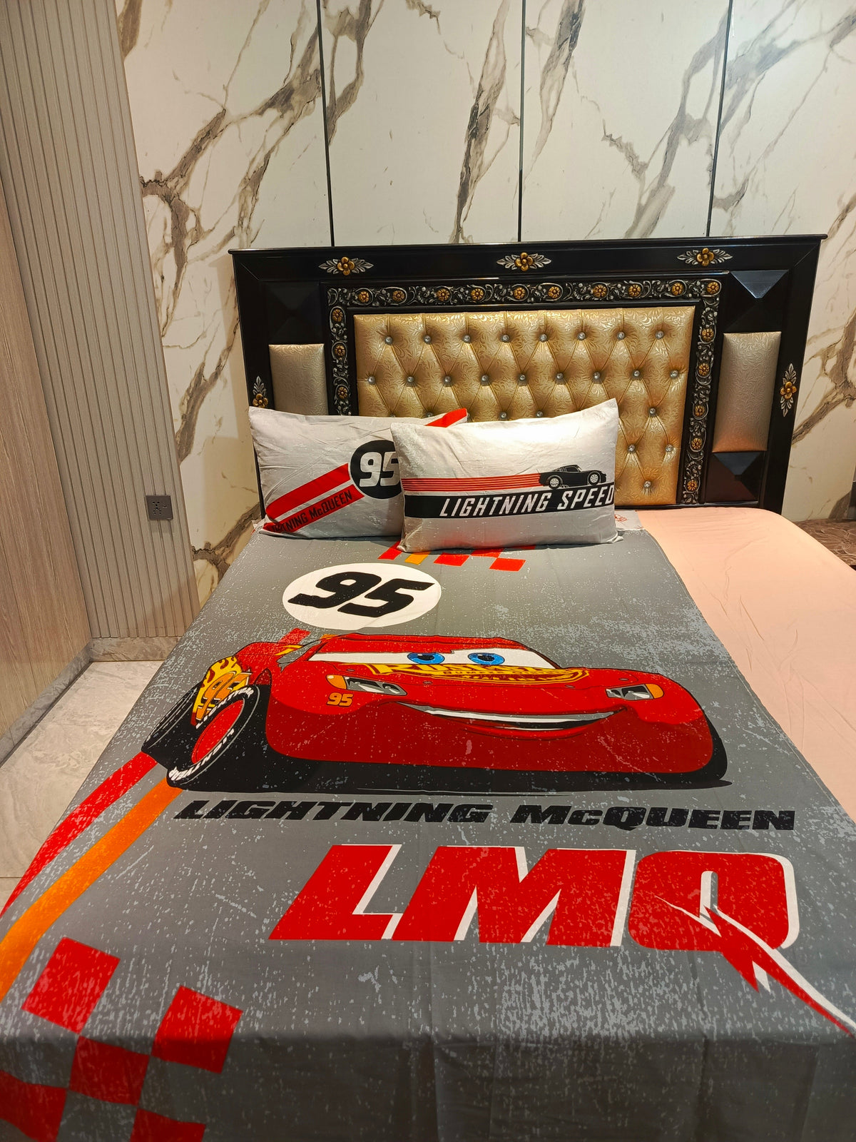LMQ Track Star Cotton Single Bedsheets