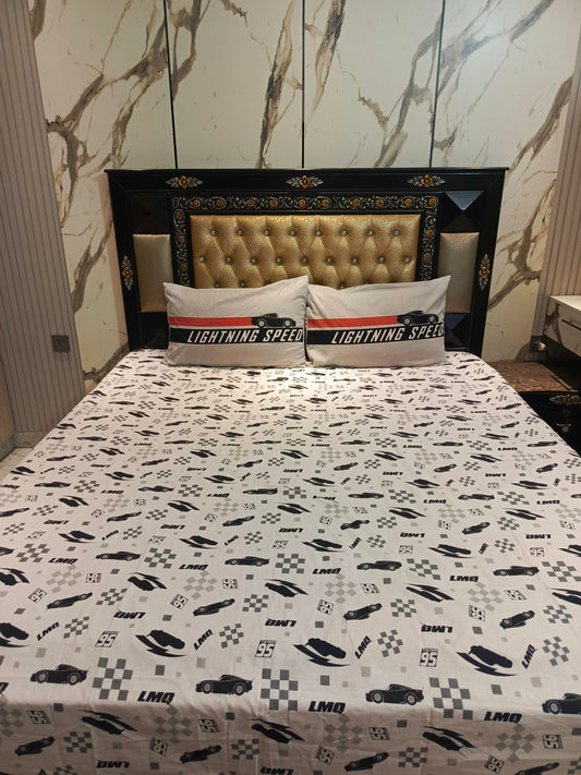 LMQ Drift Route 95 Cotton Double Bedsheets