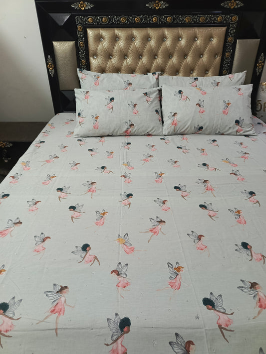 Little Girls Fly Double Bedsheet