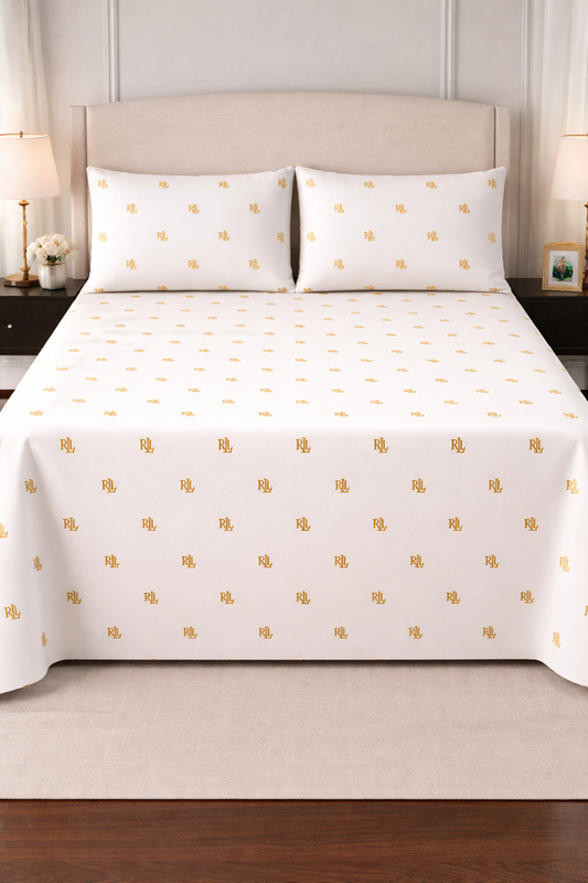 RLL GOLDEN HIGH THREAD COUNT COTTON BEDSHEETS