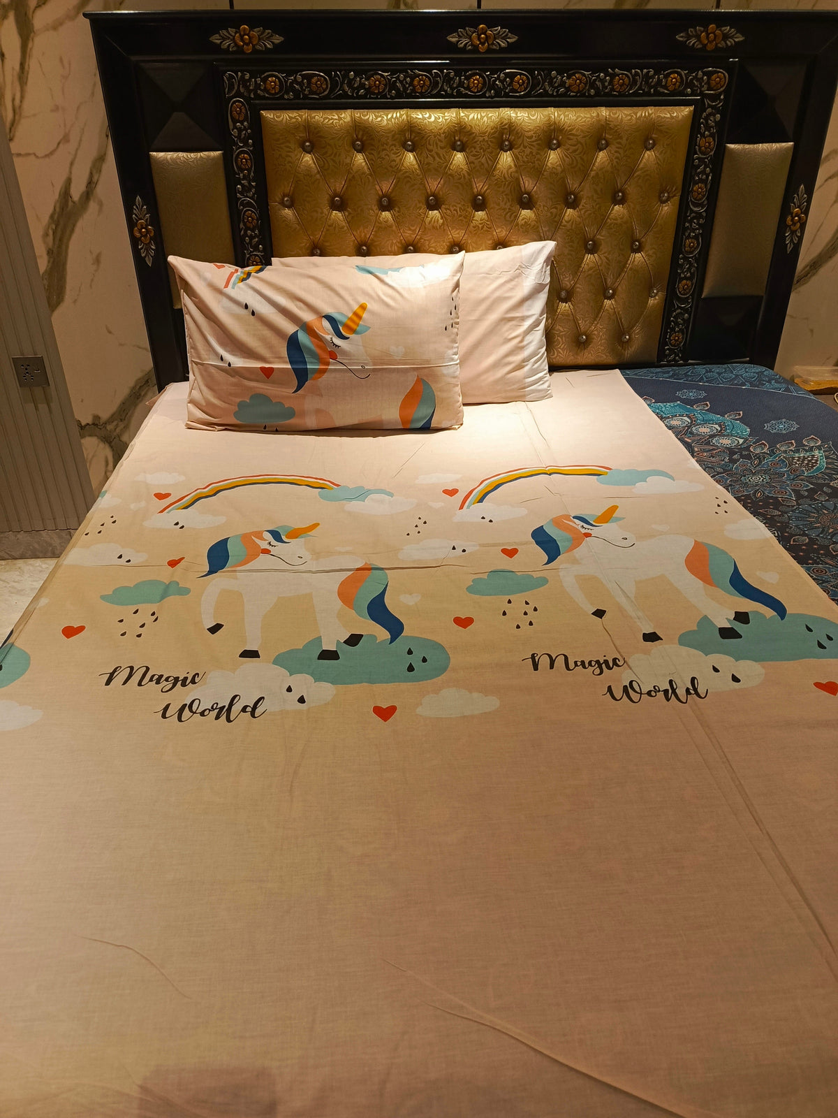 Unicorn Magic World Cotton Bedsheets