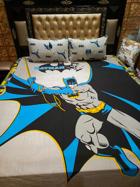 Bat Man Double Bedsheet