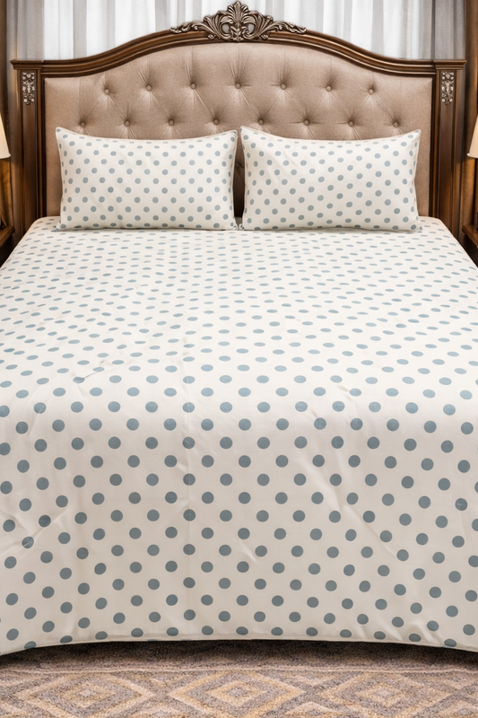 Polka Dots HIGH THREAD Double Bedsheets