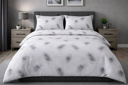 Ethereal Plumes Cotton Double (King) Bedsheets