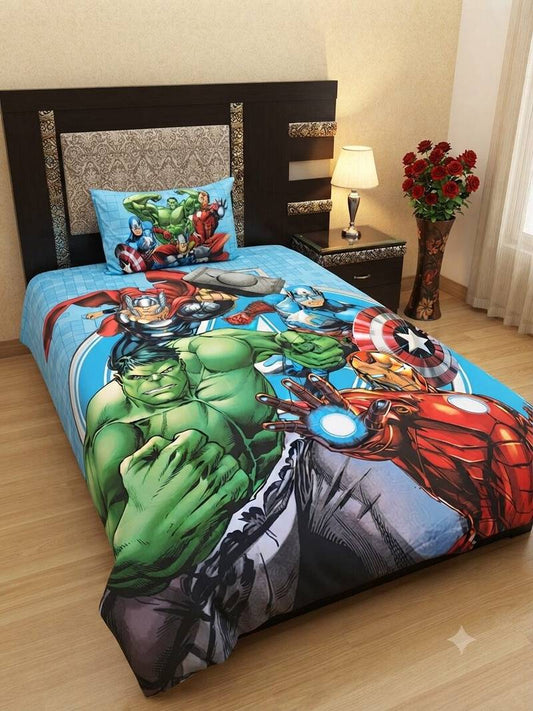 Marvel Power Strike Cotton Single Bedsheet