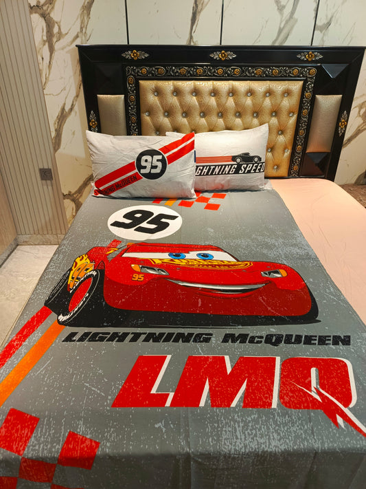 LMQ Track Star Cotton Single Bedsheets