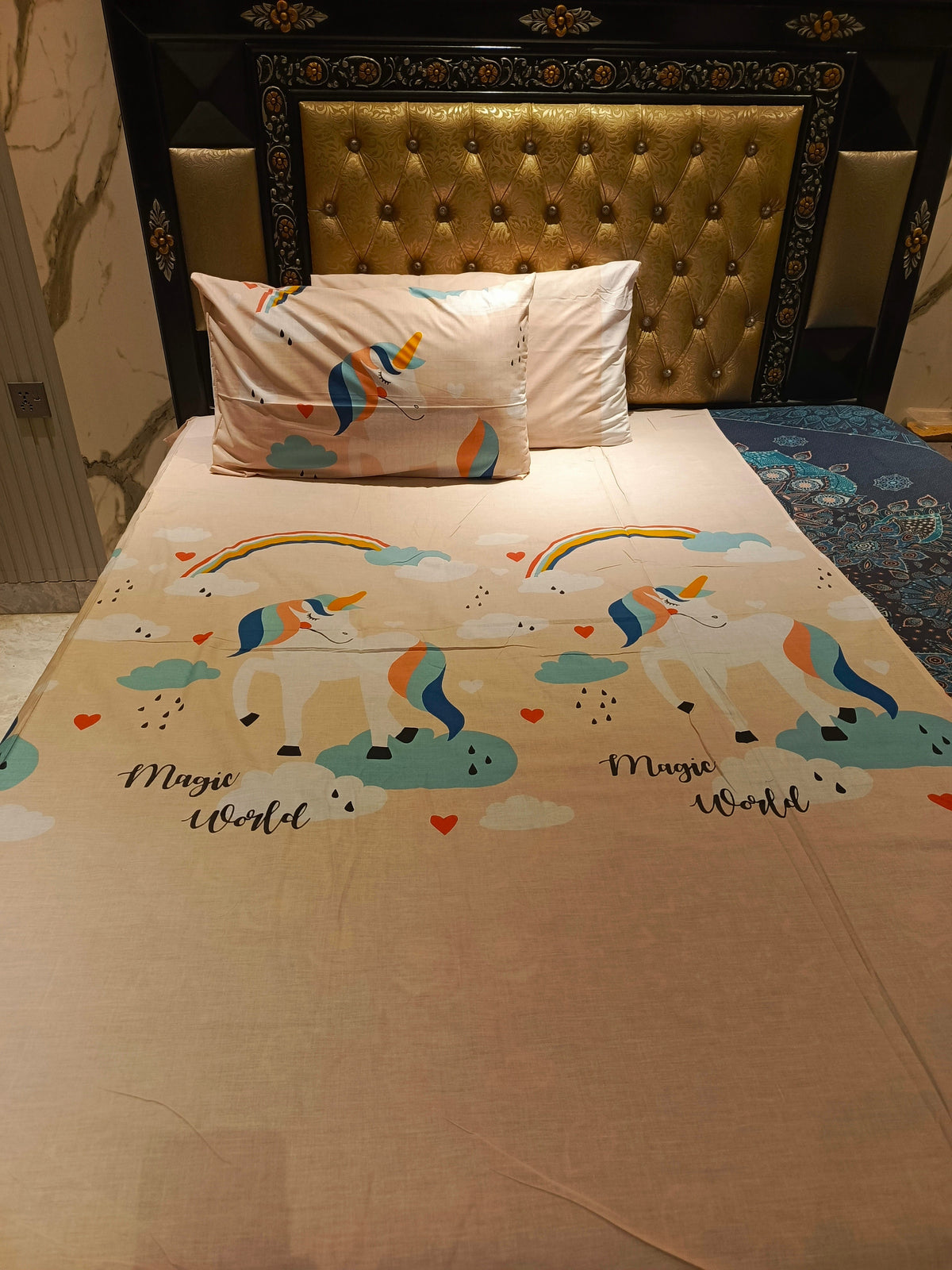 Unicorn Magic World Cotton Bedsheets